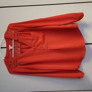 Dark coral blouse